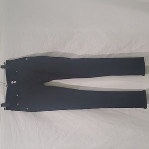 Hudson Collin Mid-Rise Skinny Black Jeans